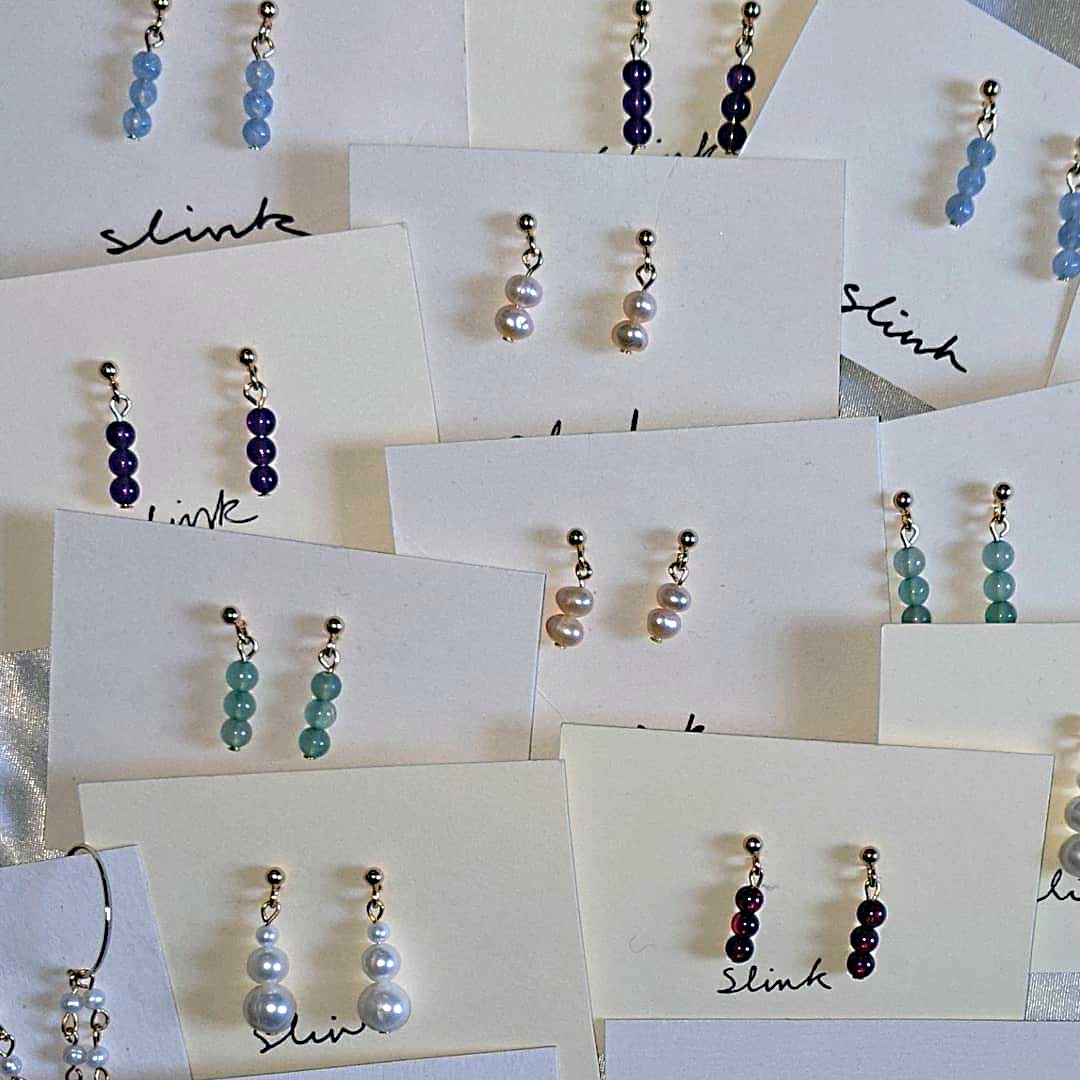 Earrings on cards